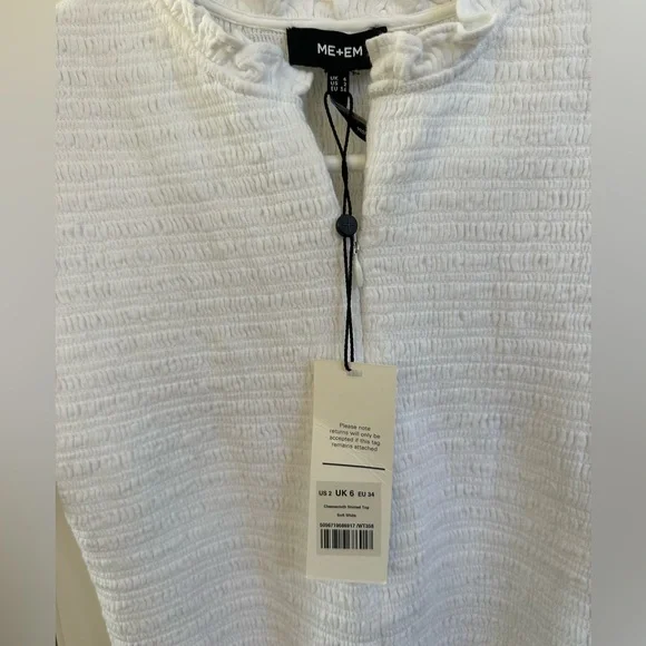 ME+EM cheesecloth shirred top - Picture 2 of 5